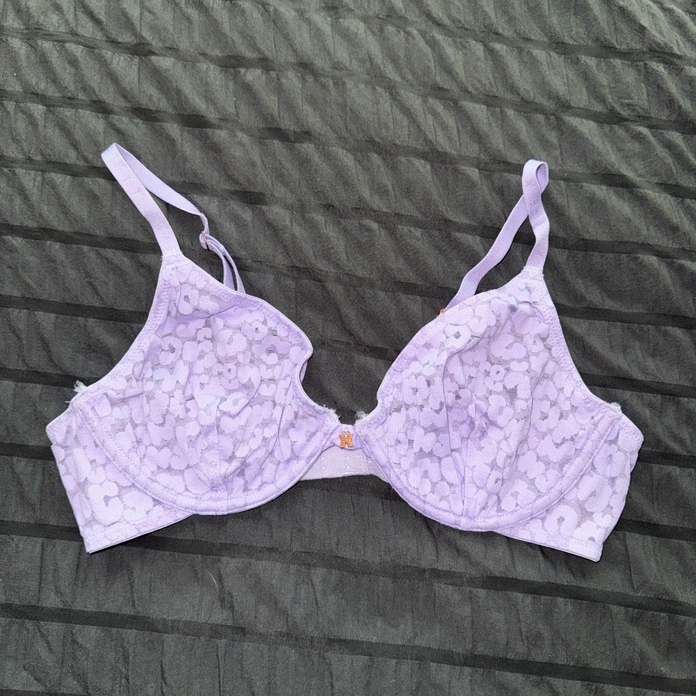 Savage X Fenty Leopard Lace Unlined Bra